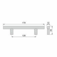 Emuca Lote de 10 tiradores para mueble Orlando, L178mm, intereje 128mm, Acero, Níquel satinado - Ítem1