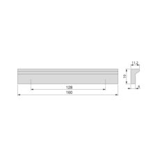 Emuca Lote de 5 tiradores para mueble Bremen, L160mm, intereje 128mm, Aluminio, Anodizado negro - Ítem1