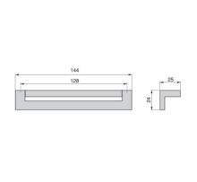 Emuca Lote de 5 tiradores para mueble Cleveland, L144mm, intereje 128mm, Zamak, Pintado negro - Ítem1