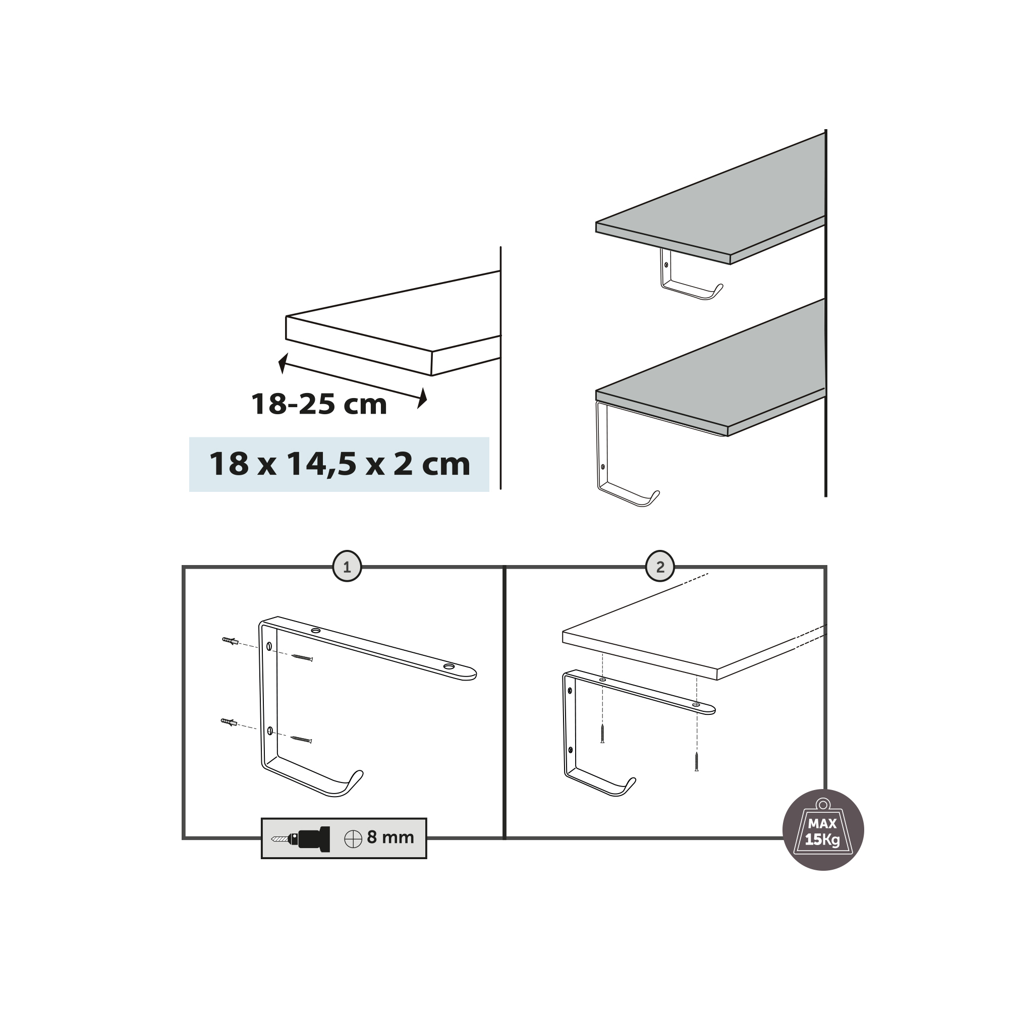 Escuadra para Estantería| - Ítem1