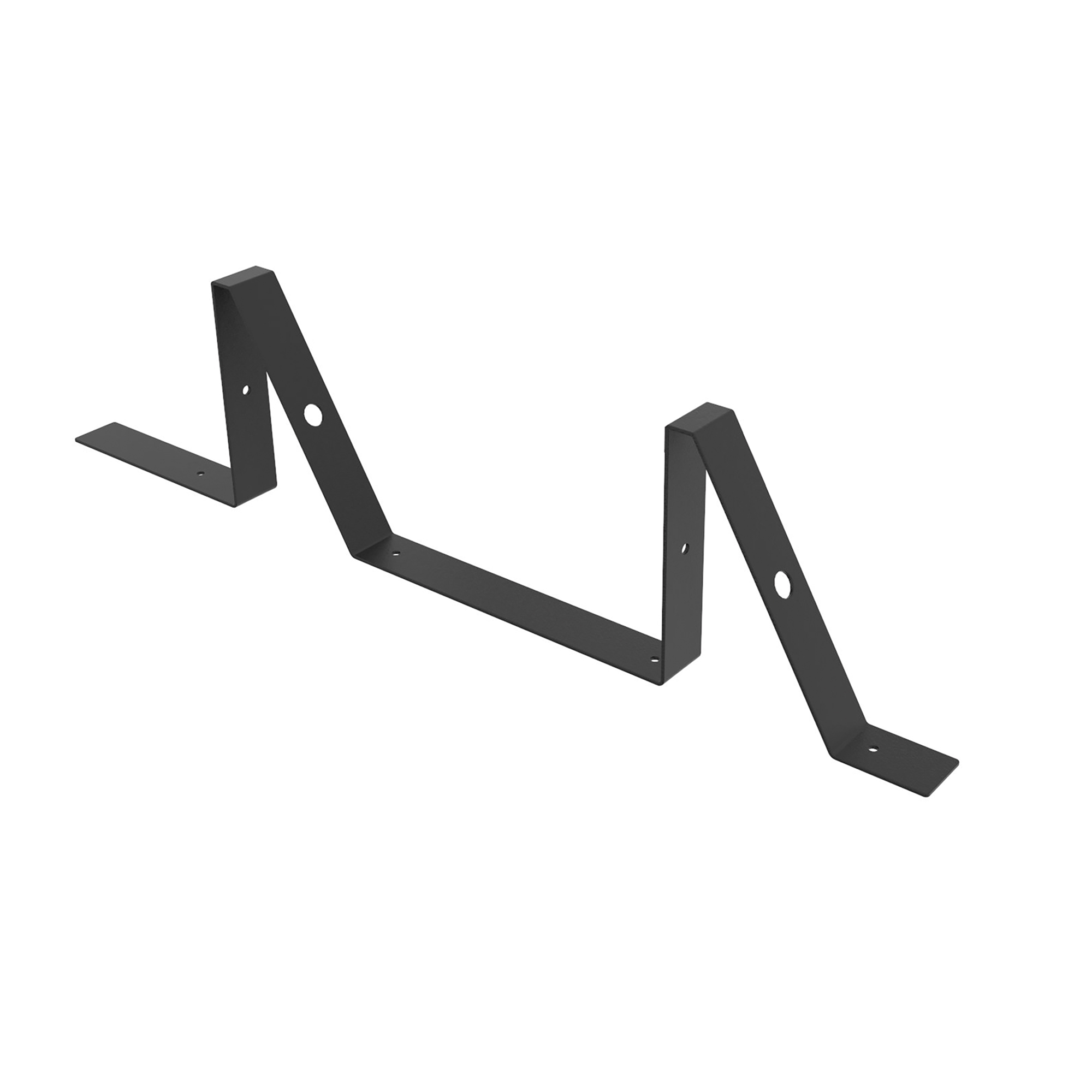 Support d'étagère | Style décoratif | Fait de fer | Finition pores noirs | Mesures 30*560*132mm | Système de fixation vissé | 1 unité