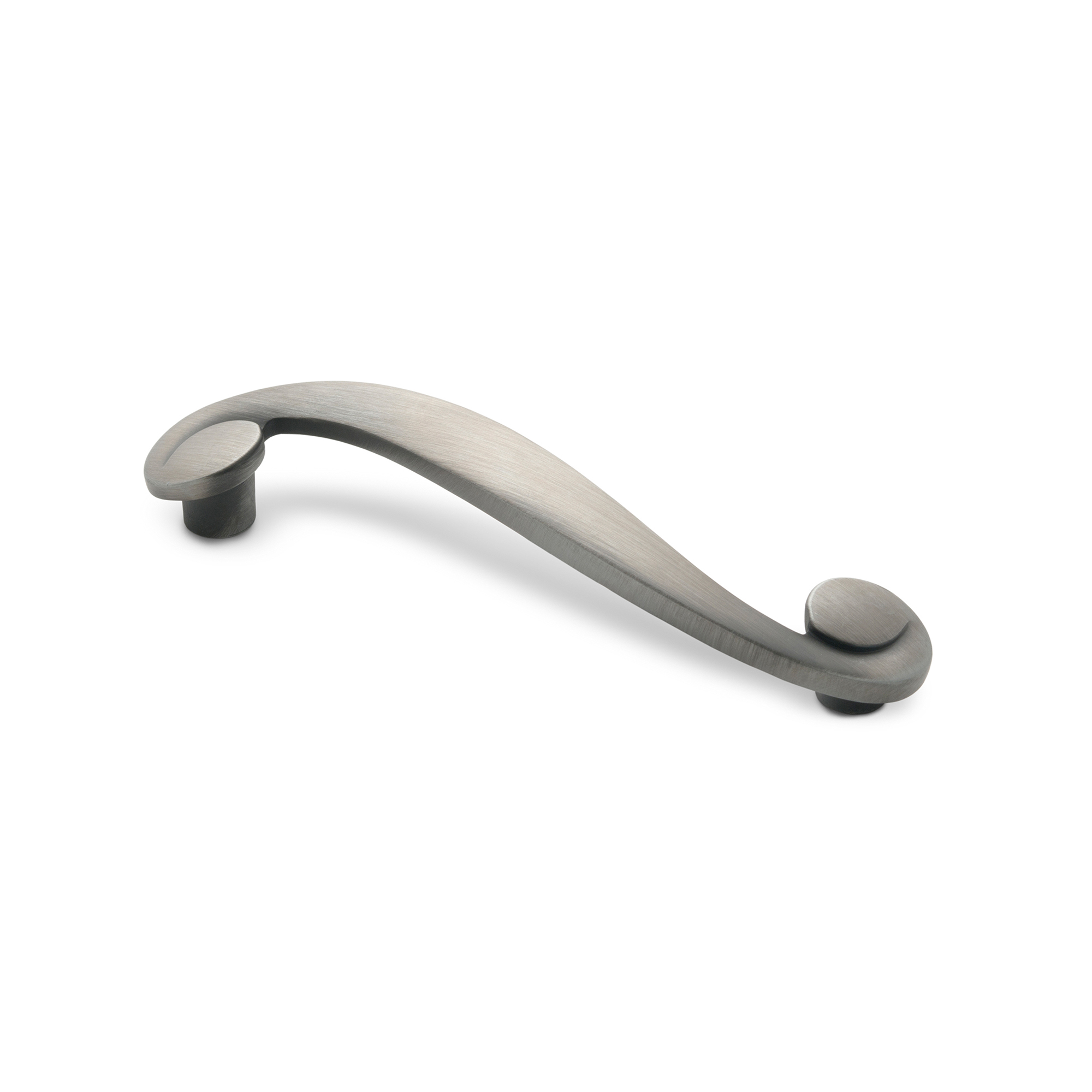 Tirador de Asa para Mueble | Estilo Decorativo | Fabricado en Zamak | Acabado en Plata Vieja | Distancia Entrepuntos: 96 mm | Medidas 115*25*23 mm | Sistema de Fijación Atornillado | Incluye Tornillos M4 | 4 Unidades