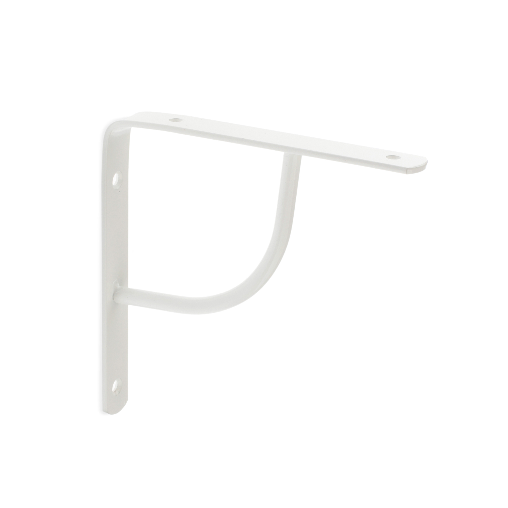 Support d'étagère | Style décoratif | Fabriqué en acier | Finition blanche | Mesures 20*150*150mm | Système de fixation | 1 unité