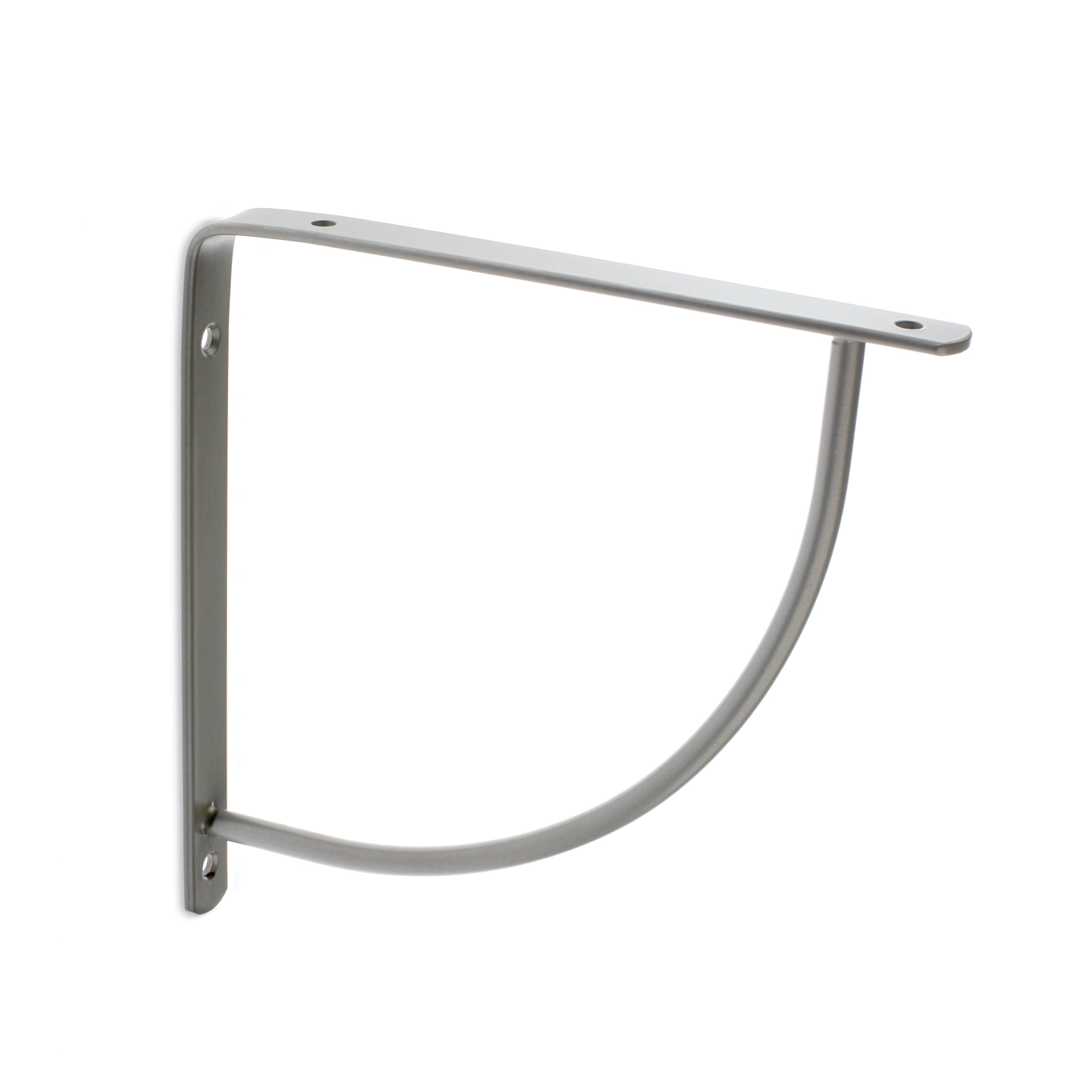 Escuadra para Estantería | Estilo Decorativo | Fabricado en Acero | Acabado en Cromo Mate Líquido | Medidas 20*200*200 mm | Sistema de Fijación | 1 Unidad