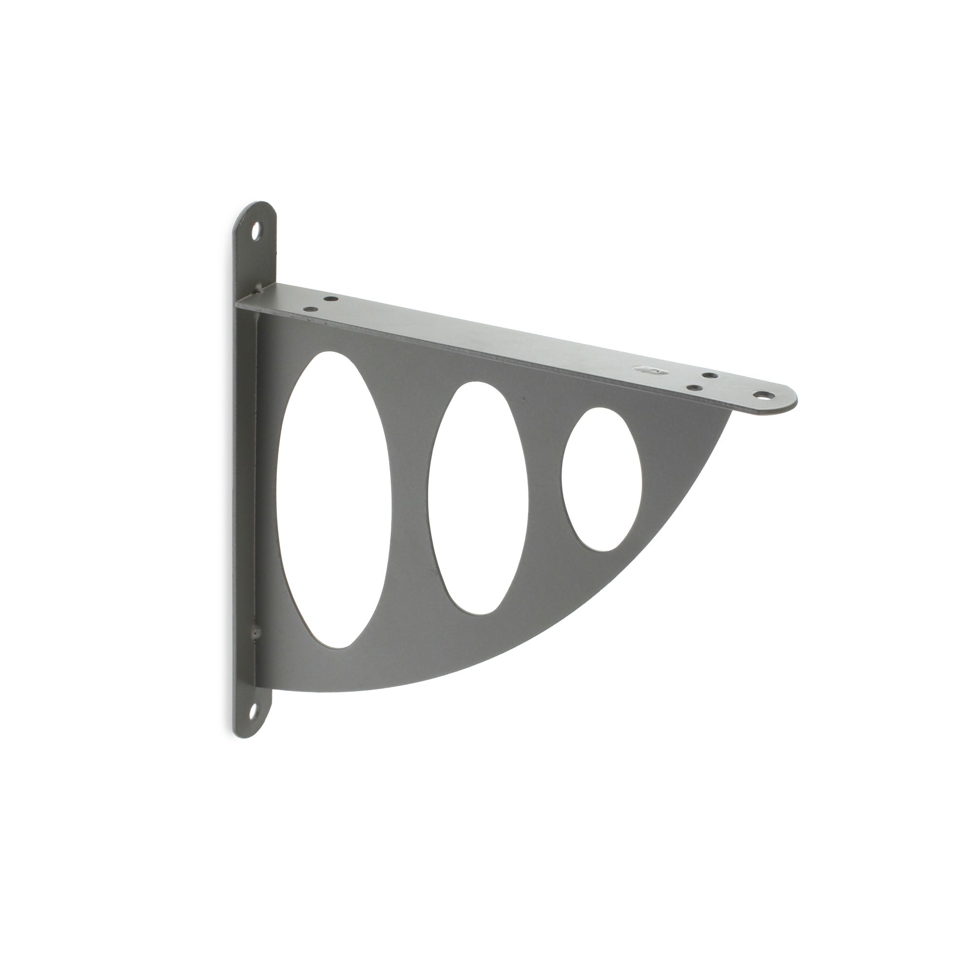 Support d'étagère | Style décoratif | Fabriqué en acier | Fini chromé mat liquide | Mesures 26*200*195mm | Système de fixation vissé | 1 unité