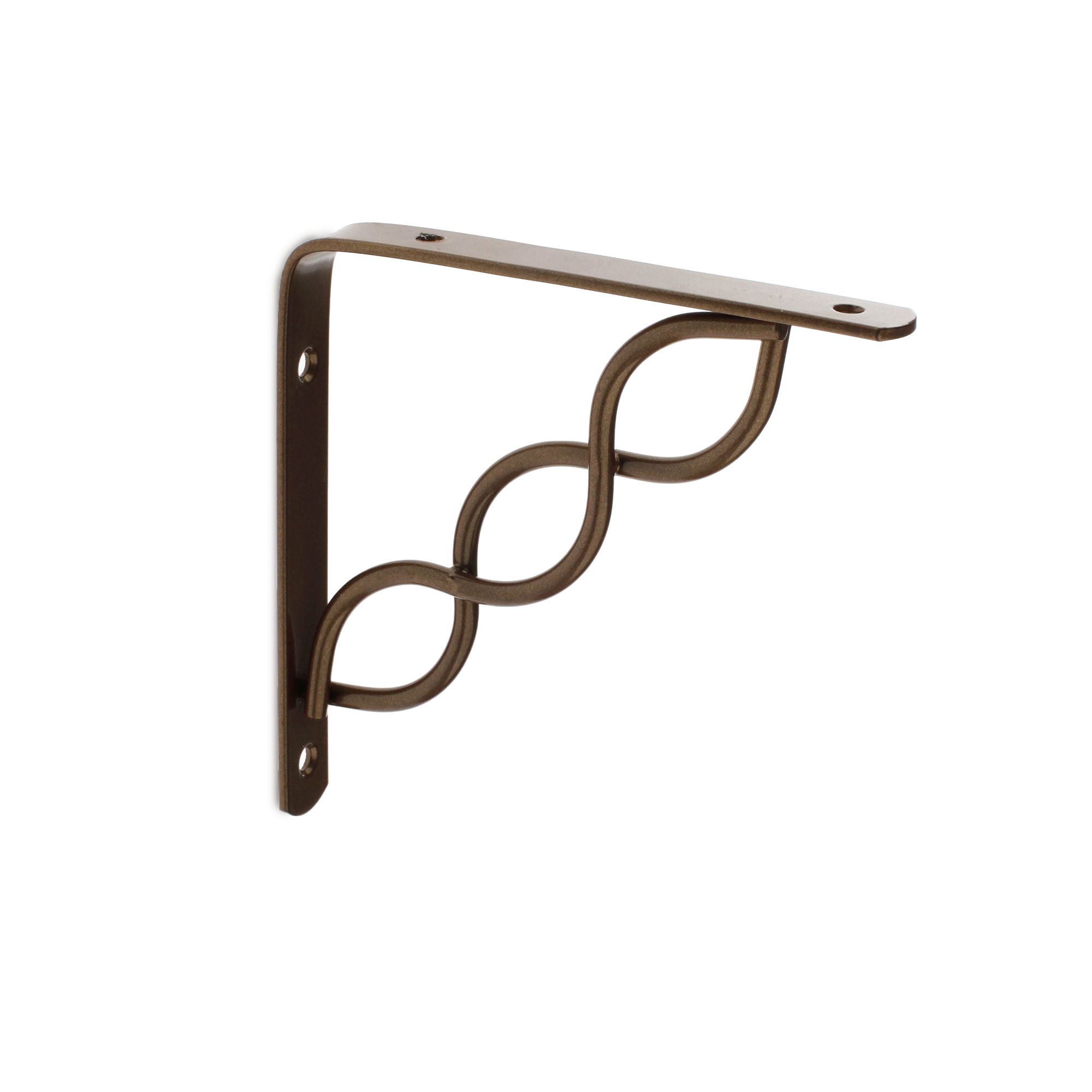 Escuadra para Estantería | Estilo Decorativo | Fabricado en Acero | Acabado en Bronce | Medidas 20*148*148 mm | Sistema de Fijación Atornillado | 1 Unidad