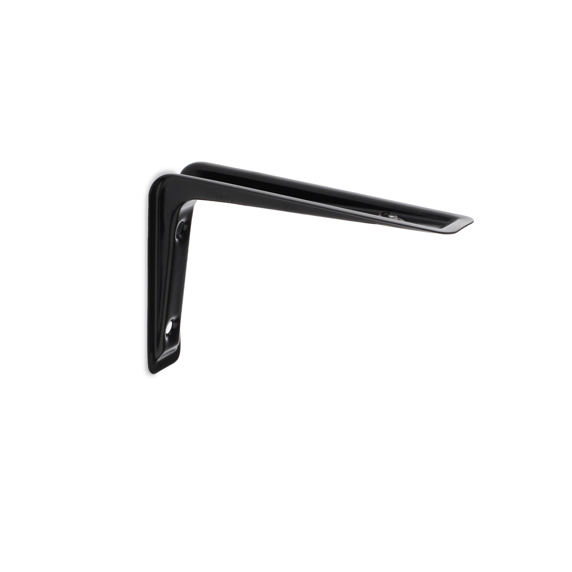 Escuadra para Estantería | Estilo Decorativo | Fabricado en Acero | Acabado en Negro | Medidas 24*80*120 mm | Sistema de Fijación Atornillado | 1 Unidad