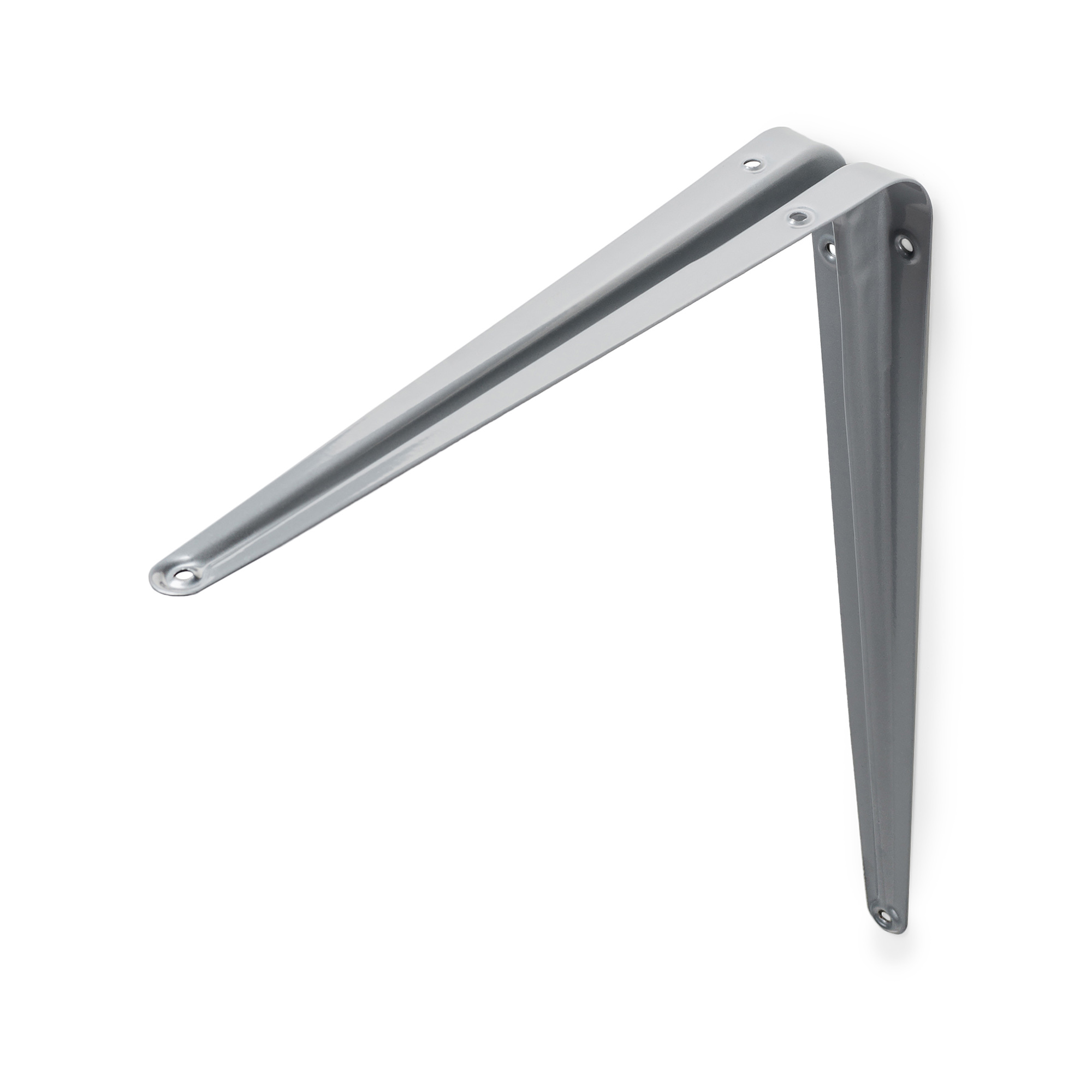 Escuadra para Estantería | Estilo Decorativo | Fabricado en Acero | Acabado en Gris | Medidas 44*249*301 mm | Sistema de Fijación Atornillado | 1 Unidad