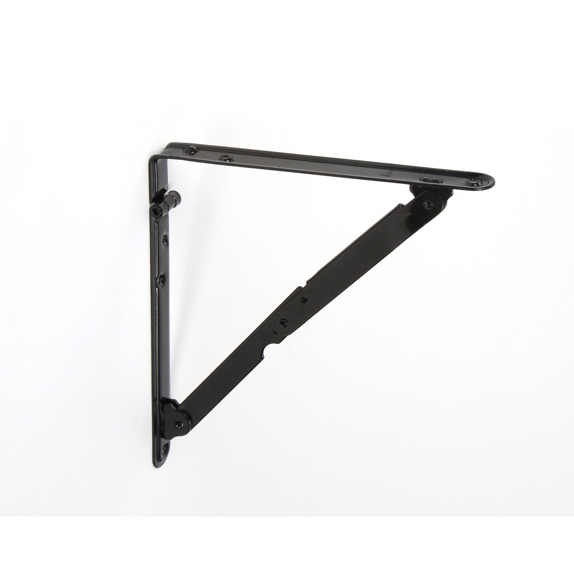 Escuadra para Estantería | Estilo Decorativo | Fabricado en Acero | Acabado en Negro | Medidas 24*199*203 mm | Sistema de Fijación Atornillado | 1 Unidad