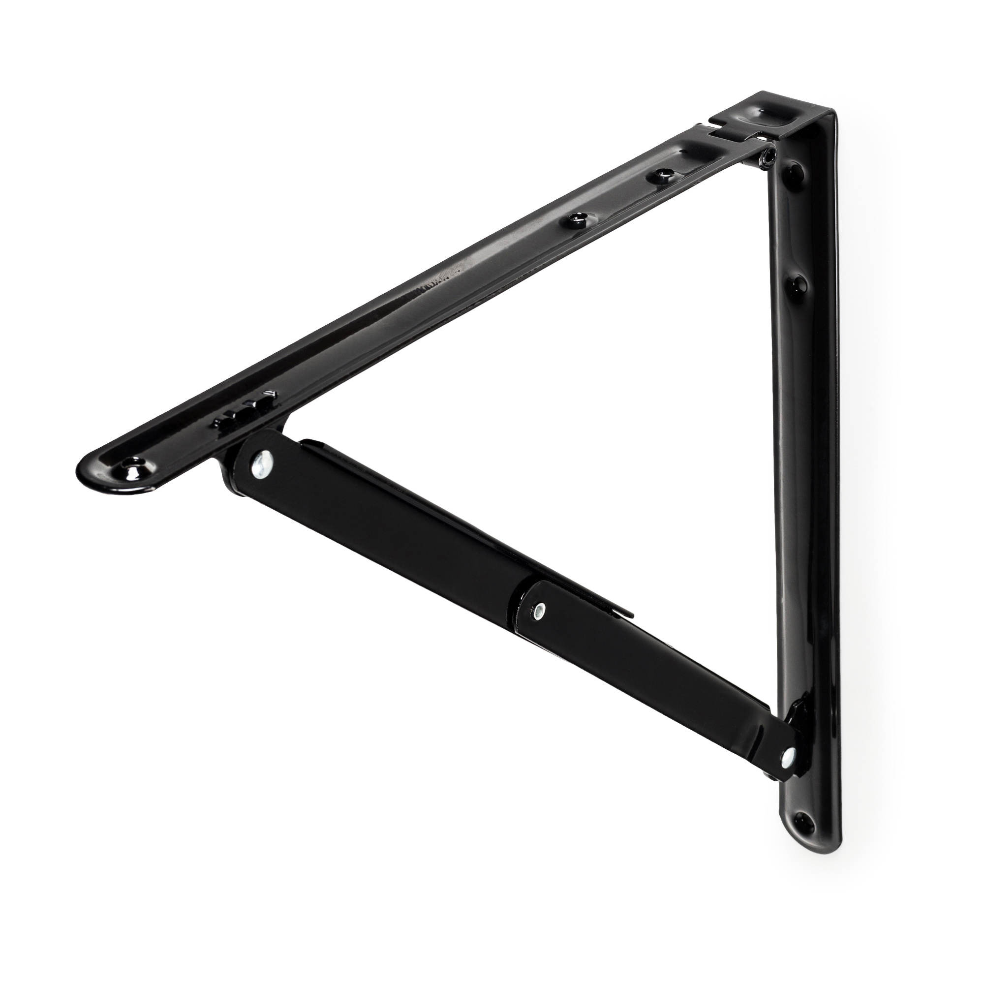 Escuadra para Estantería | Estilo Decorativo | Fabricado en Acero | Acabado en Negro | Medidas 27*299*301 mm | Sistema de Fijación Atornillado | 1 Unidad