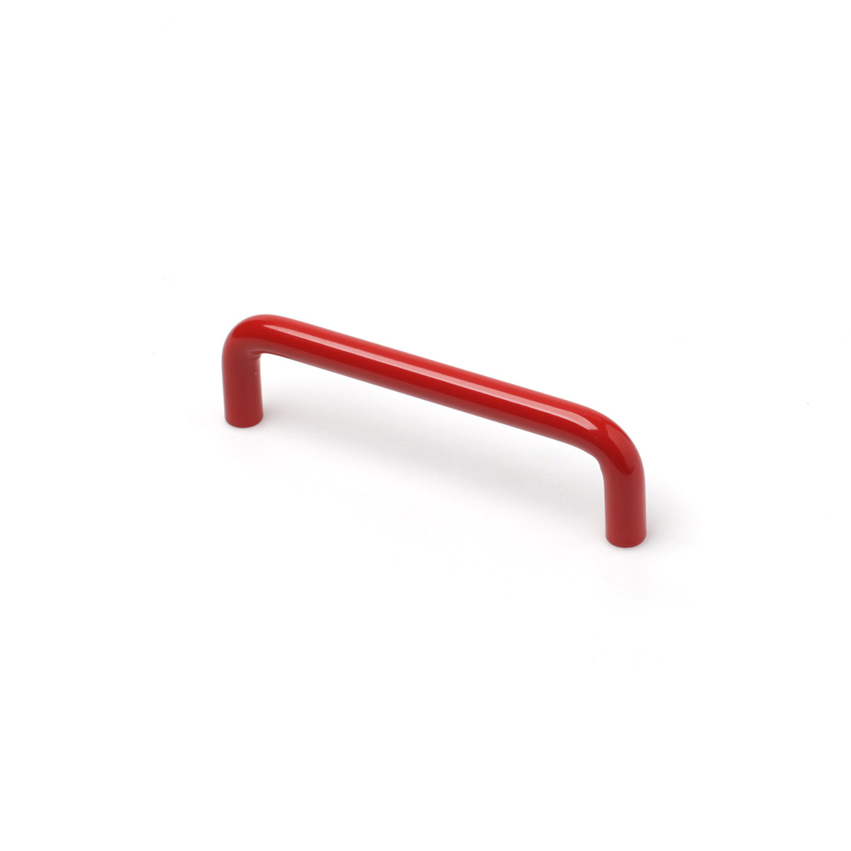 Asa de hierro con acabado rojo, dimensiones:106x10x30mm y entrepuntos:96mm