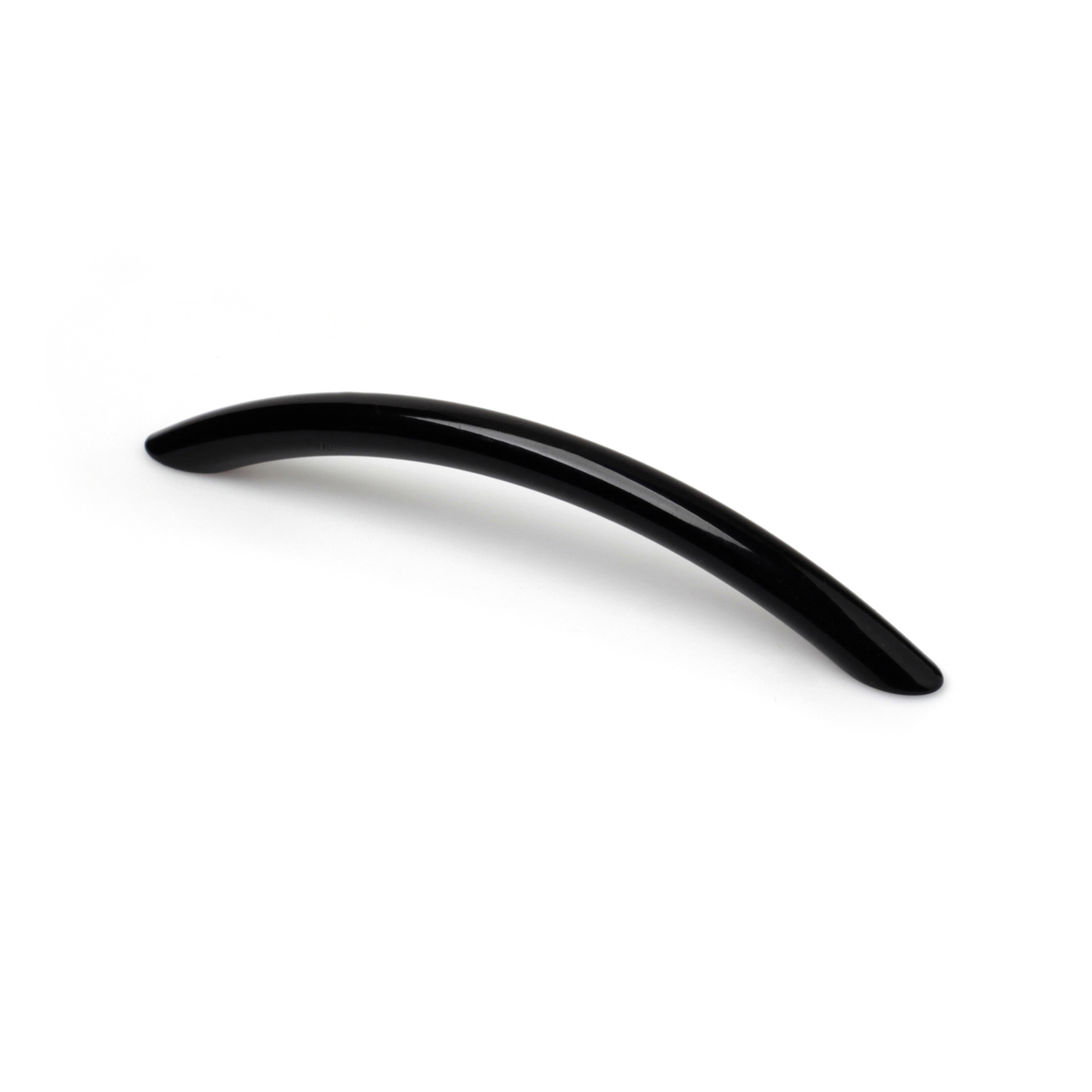 Poignée pour Meuble | Style contemporain | Fabriqué en Zamac | Finition noire | Distance entre pointes : 128 mm | Mesures 146*11*26mm | Système de fixation | Comprend des vis M4 | 2 unités
