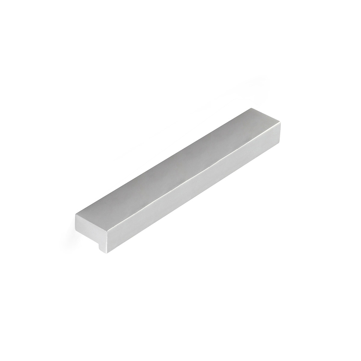 Poignée en aluminium avec finition anodisée mat, dimensions: 150x12x18mm et inserts: 128mm