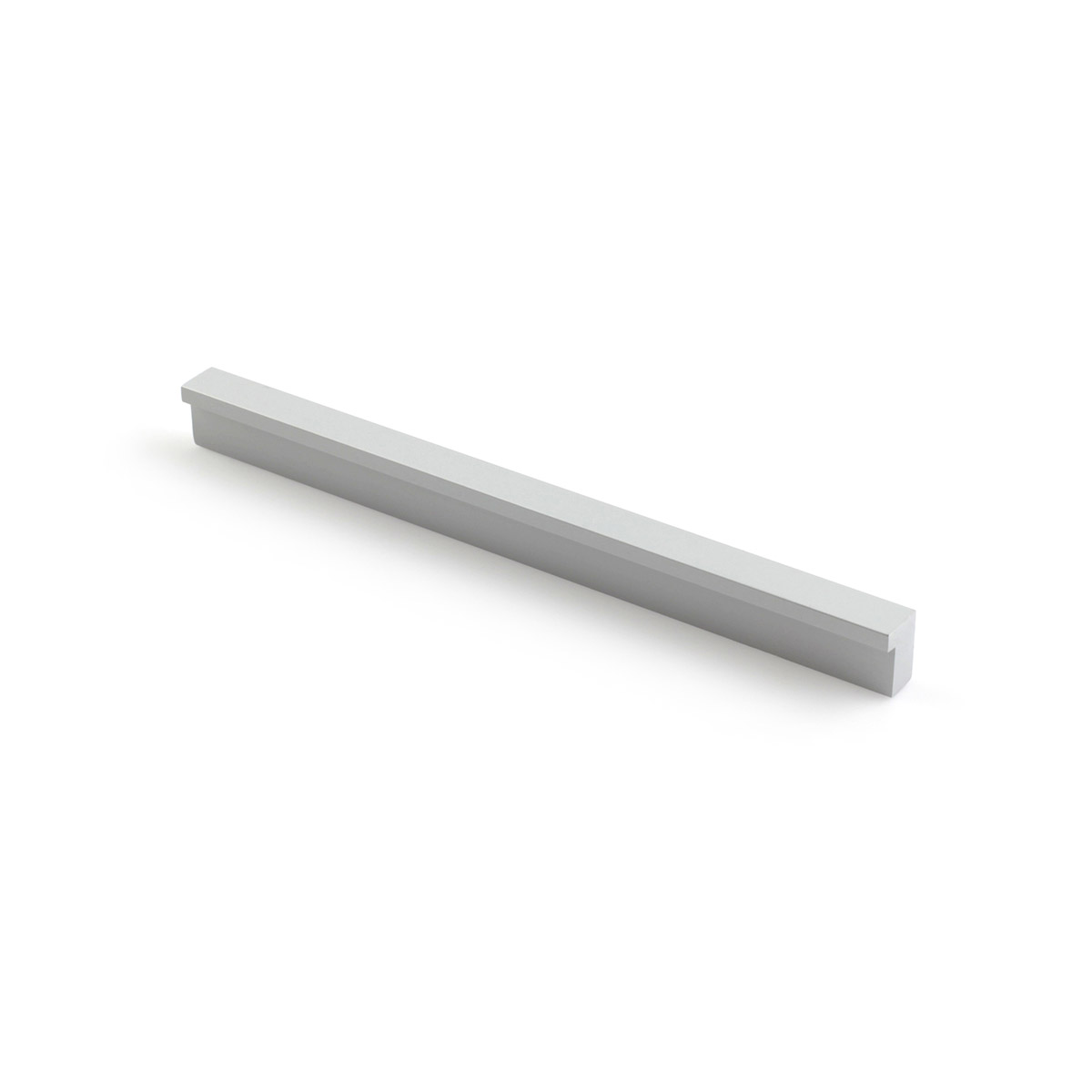 Asa de aluminio con acabado anodizado mate, dimensiones:190x12x18mm y entrepuntos:160mm
