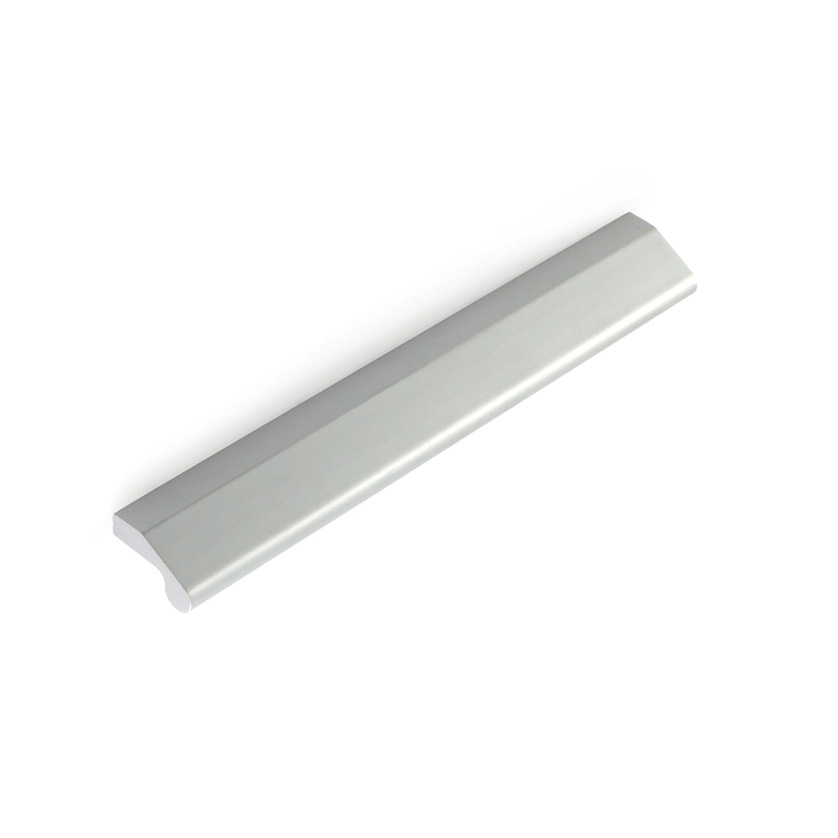 Asa de aluminio con acabado anodizado mate, dimensiones:190x15x26mm y entrepuntos:160mm
