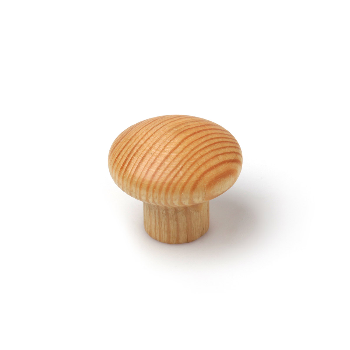 Pomo en madera con acabado pino transparante., dimensiones: 35x35x30mm, Ø: 35mm