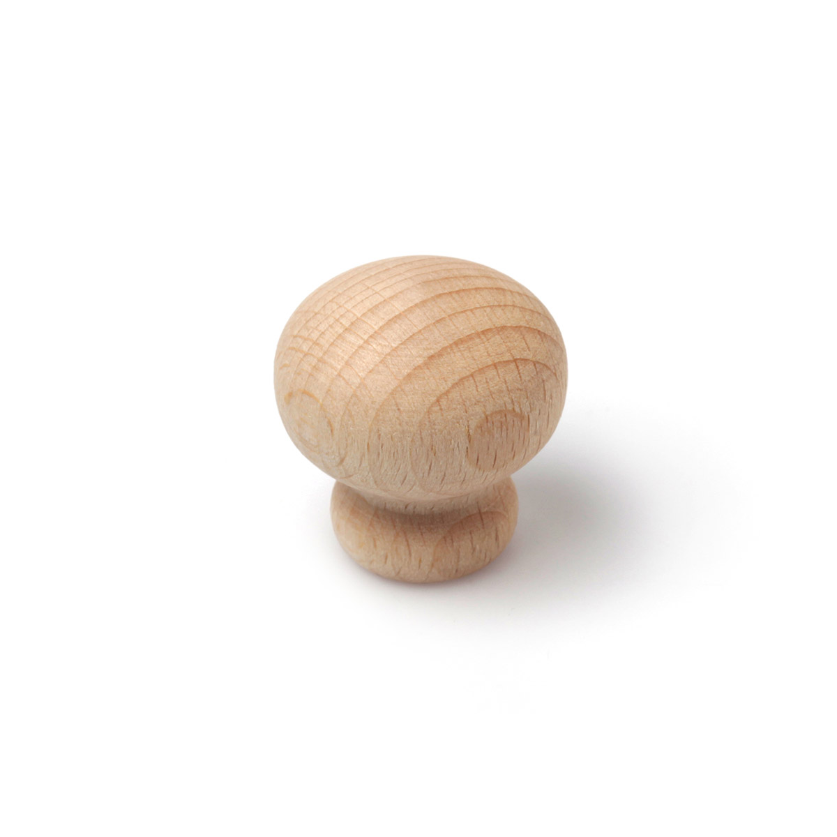 Bouton en bois finition hêtre brut, dimensions: 30x30x32mm, Ø: 30mm