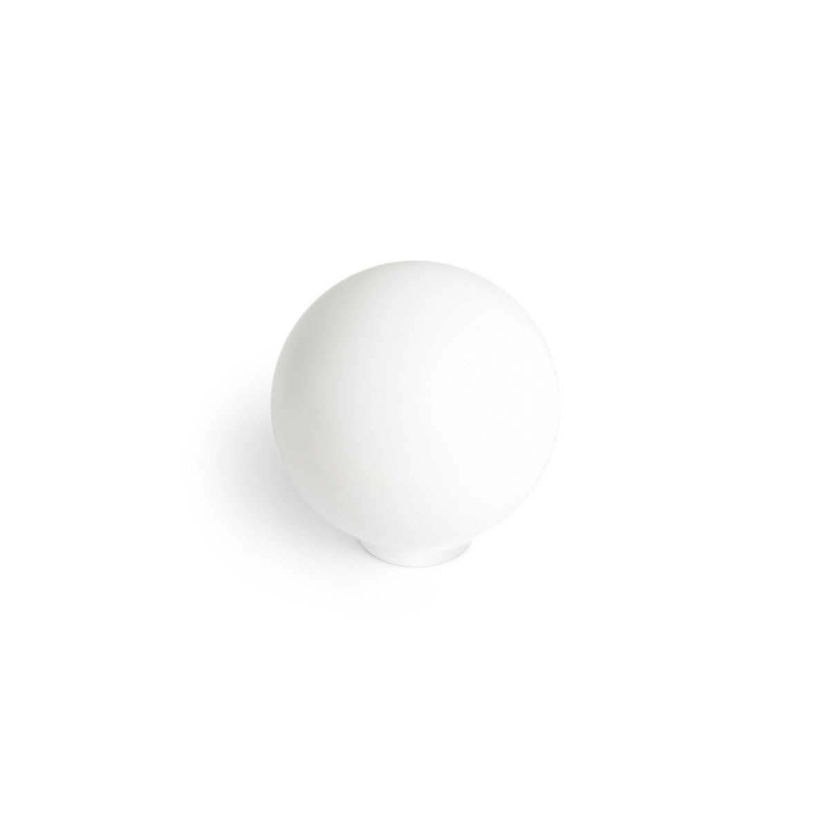 Pomo de plástico con acabado blanco mate, dimensiones: 28x28x29mm Ø: 28mm
