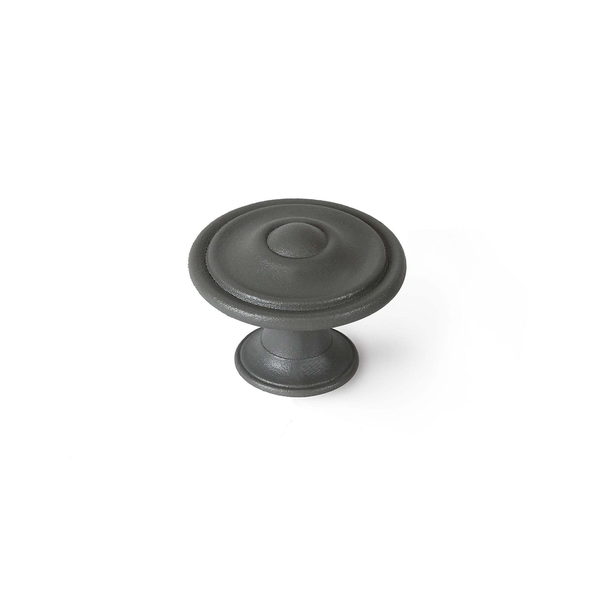 Pomo para Mueble | Estilo Clásico | Fabricado en Zamak | Acabado en Gris Ceniza | Medidas 35*35*26 mm | Sistema de Fijación | Incluye Tornillos M4 | 4 Unidades