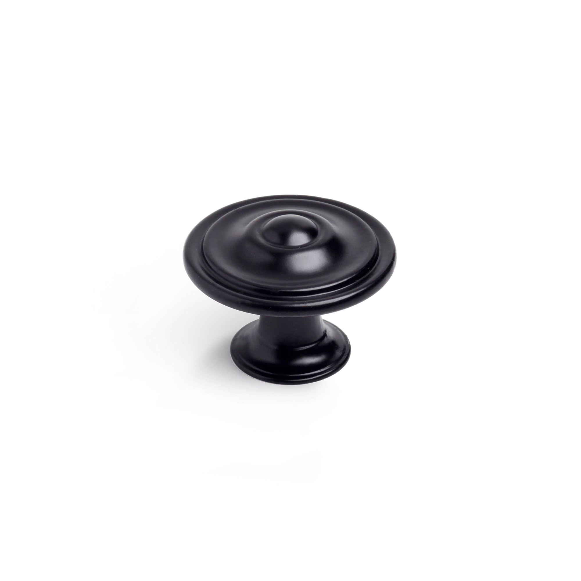 Pomo para Mueble | Estilo Clásico | Fabricado en Zamak | Acabado en Negro Mate | Medidas 35*35*26 mm | Sistema de Fijación | Incluye Tornillos M4 | 4 Unidades
