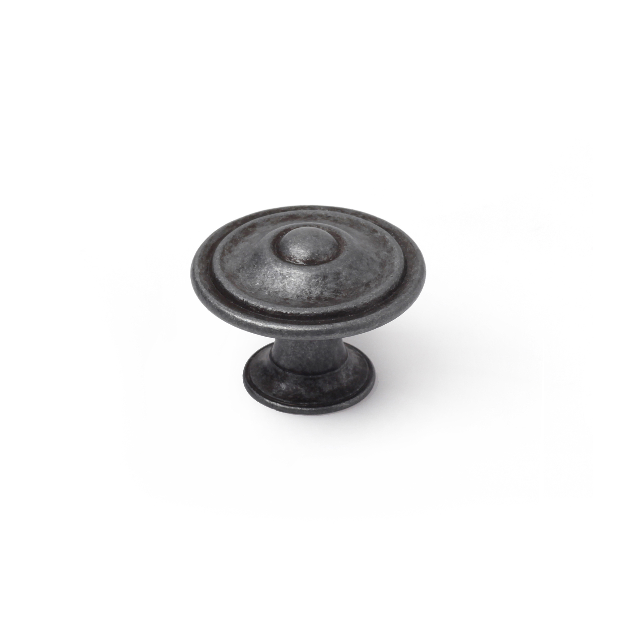 Pomo para Mueble | Estilo Clásico | Fabricado en Zamak | Acabado en Plata Vieja | Medidas 35*35*26 mm | Sistema de Fijación Atornillado | Incluye Tornillos M4 | 4 Unidades