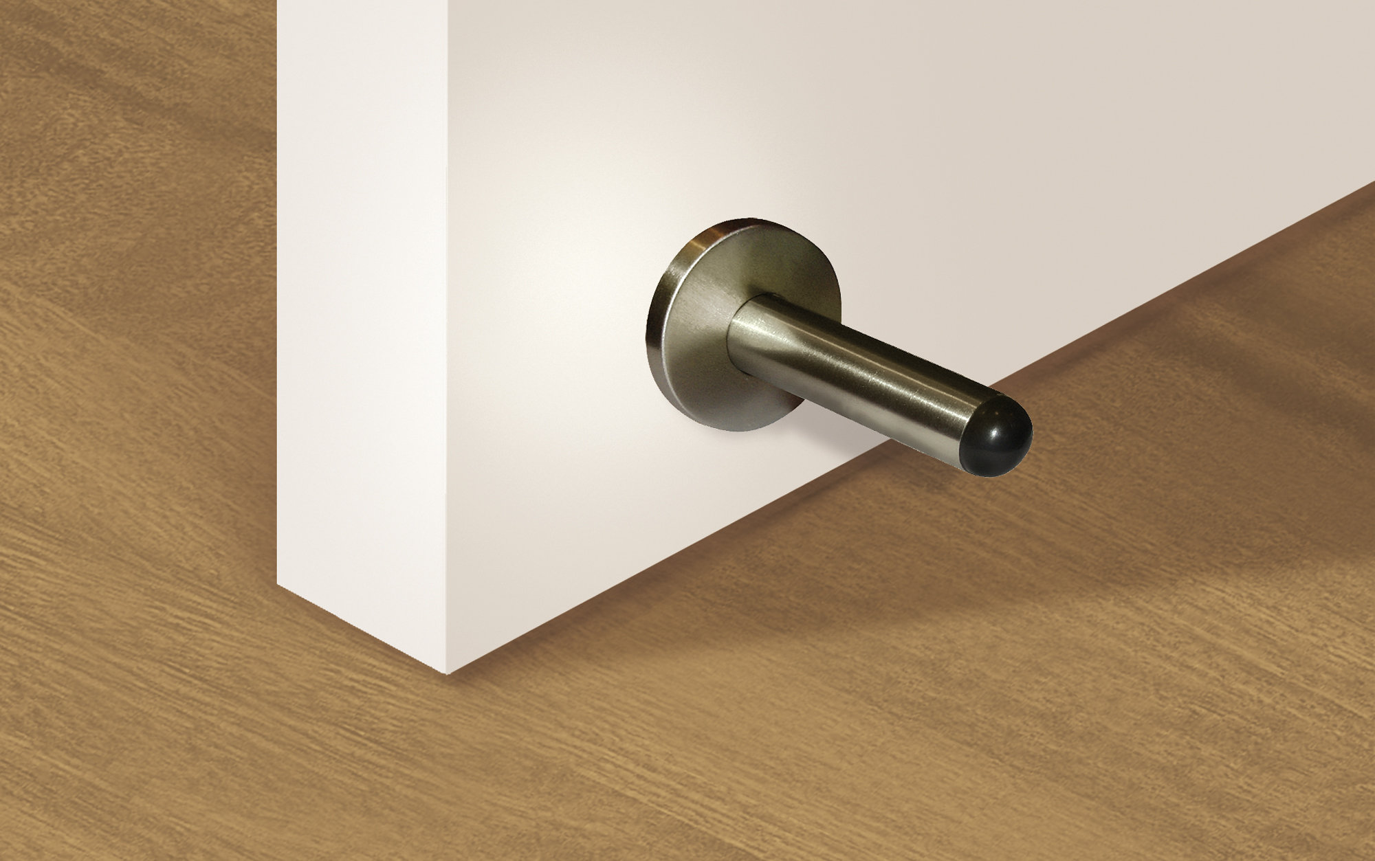 Retenedor de puerta con imán atornillable con acabado inox mate. Dimensiones: 44x36x38 mm - Ítem1