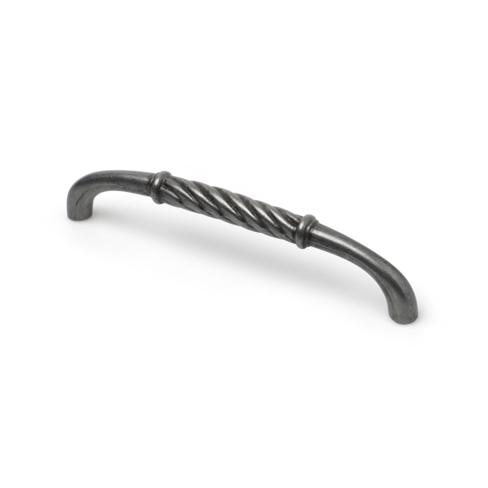 Tirador de Asa para Mueble | Estilo Clásico | Fabricado en Zamak | Acabado en Plata Vieja | Distancia Entrepuntos: 128 mm | Medidas 136*12*29 mm | Sistema de Fijación Atornillado | Incluye Tornillos M4 | 2 Unidades