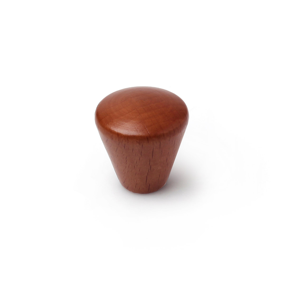 Pomo en madera con acabado cerezo, dimensiones: 25x25x26 mm, Ø: 25mm
