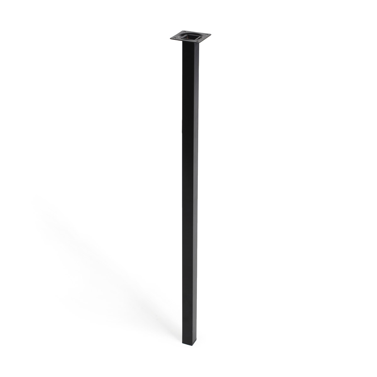 Juego de 4 patas regulables de acero cilíndricas con una altura de 700 mm y  acabadas en negro. Dimensiones: 60x60x710 mm