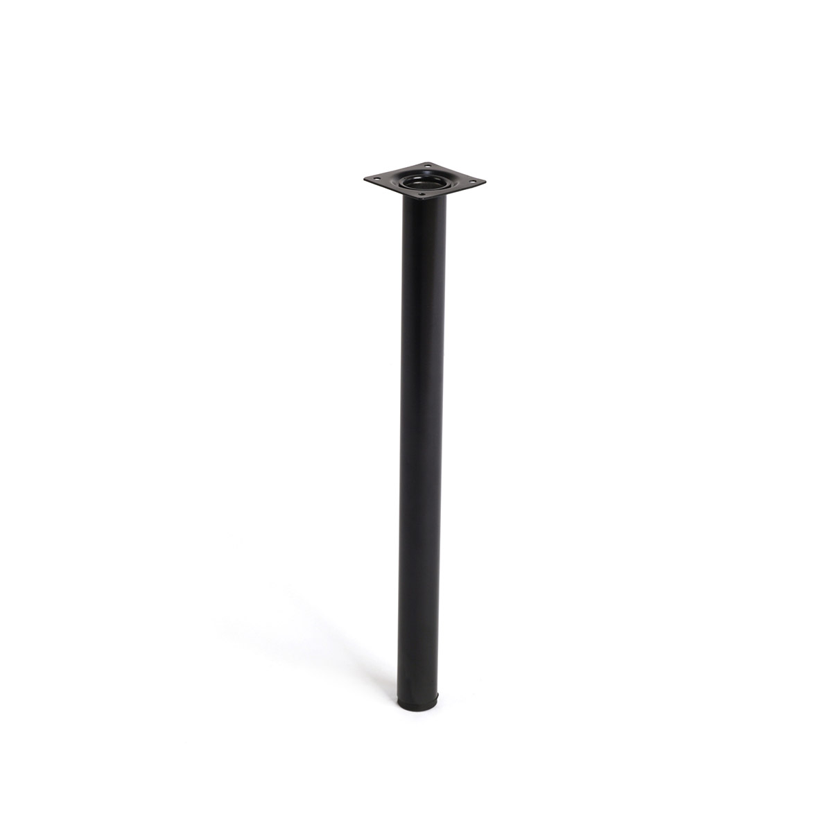 Pata de acero cilíndrica con una altura de 400 mm y acabada en negro. Dimensiones: 30x30x400 mm