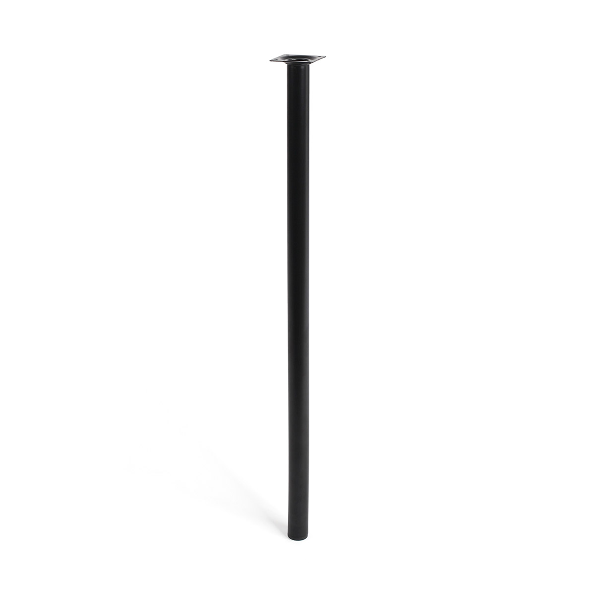 Pata de acero cilíndrica con una altura de 700 mm y acabada en negro. Dimensiones: 30x30x700 mm