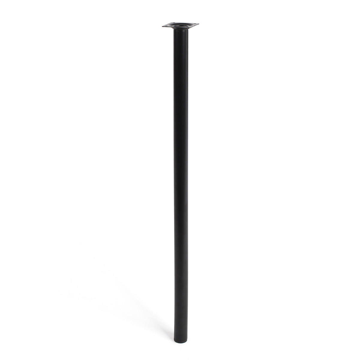 Pata de acero cilíndrica con una altura de 800 mm y acabada en negro. Dimensiones: 30x30x800 mm
