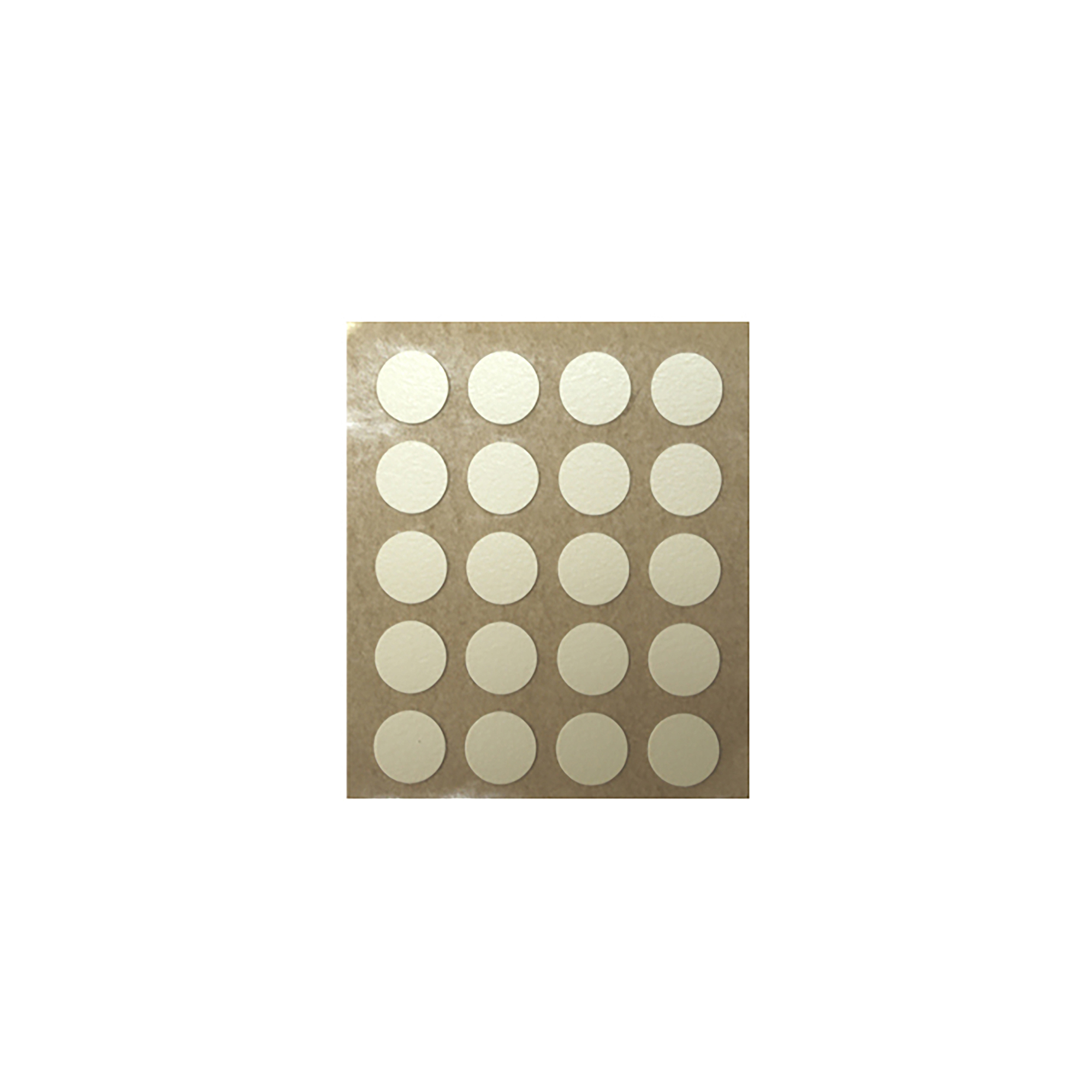 Tapón para Tornillos | Fabricado en PVC | Acabado en Crema | Medidas 12*12*0,5 mm | 40 Unidades