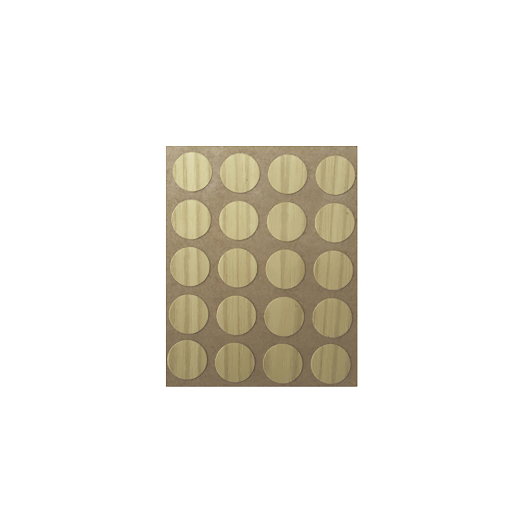 Tapón para Tornillos | Fabricado en PVC | Acabado en Pino | Medidas 12*12*0,5 mm | 40 Unidades