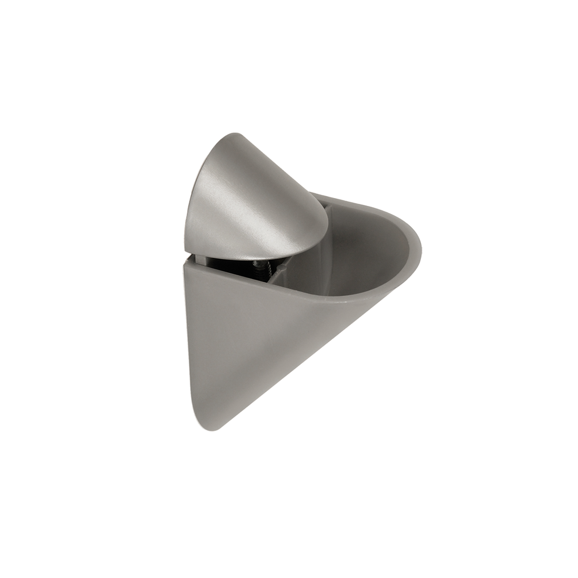 Support réglable pour étagères en verre et bois | Fabriqué en ABS | Fini chromé mat liquide | Pour étagères d'une épaisseur de 3 à 24 mm | Mesures 41*86*54mm | Système de fixation | 1 unité