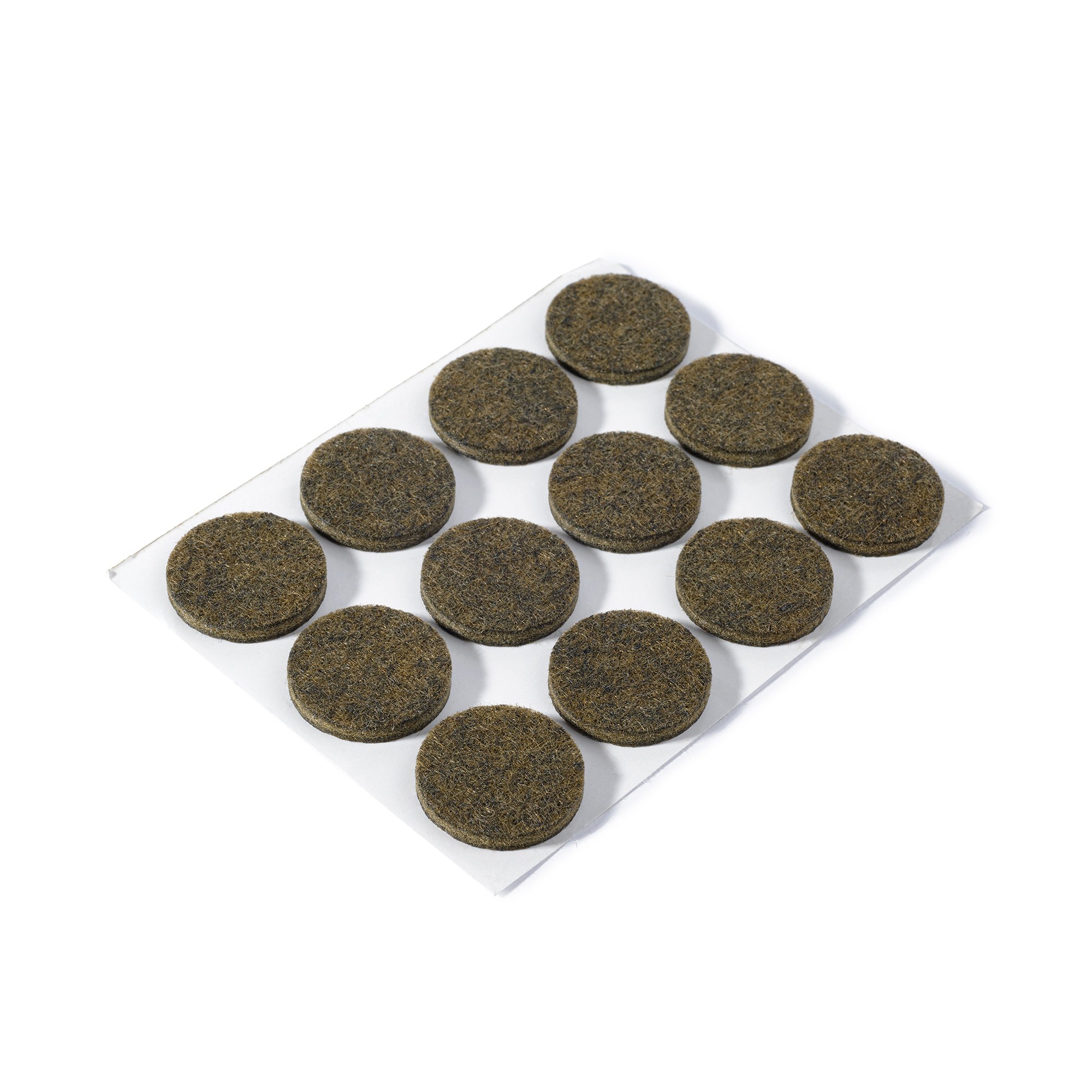 Fieltro Redondo | Fabricado en Fieltro | Acabado en Marrón| 12 Unidades