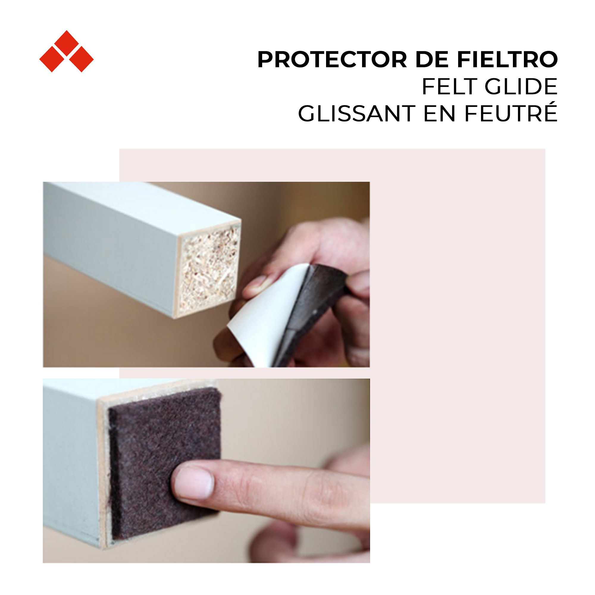 feutre rond | Fabriqué en feutre | Finition marron | 12 unités - Item1