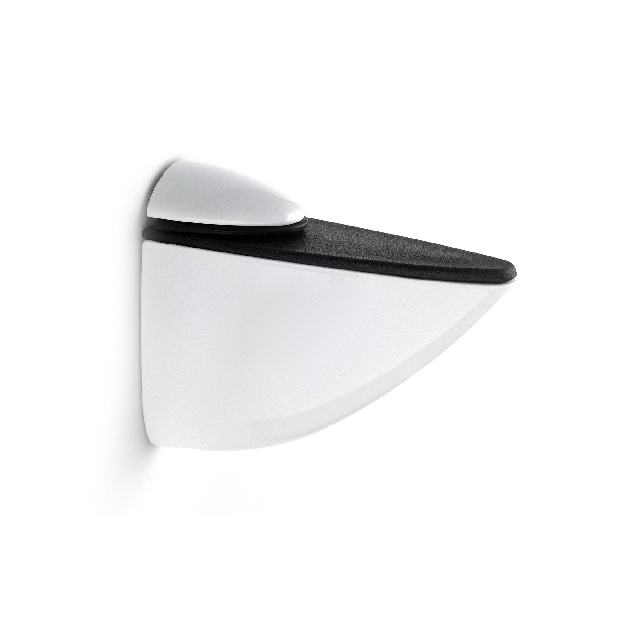 Support réglable pour étagères en verre et bois | Fabriqué en Zamac | Finition blanche | Pour étagères d'une épaisseur de 3 à 40 mm | Mesures 39*88*105mm | Système de fixation vissé | 1 unité