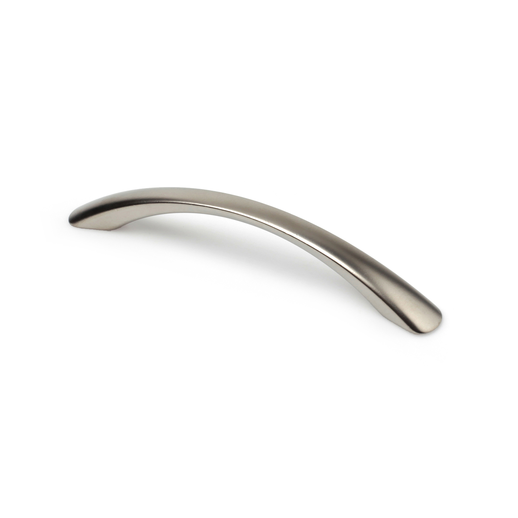 Tirador de Asa para Mueble | Estilo Contemporáneo | Fabricado en Aluminio | Acabado en Níquel Bisú | Distancia Entrepuntos: 128 mm | Medidas 165*18*30 mm | Fijación Atornillado | Incluye Tornillos M4 | 4 Unidades