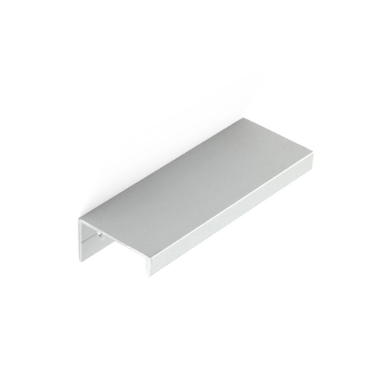 Asa de aluminio con acabado anodizado mate, dimensiones:85x18x32mm y entrepuntos:64mm