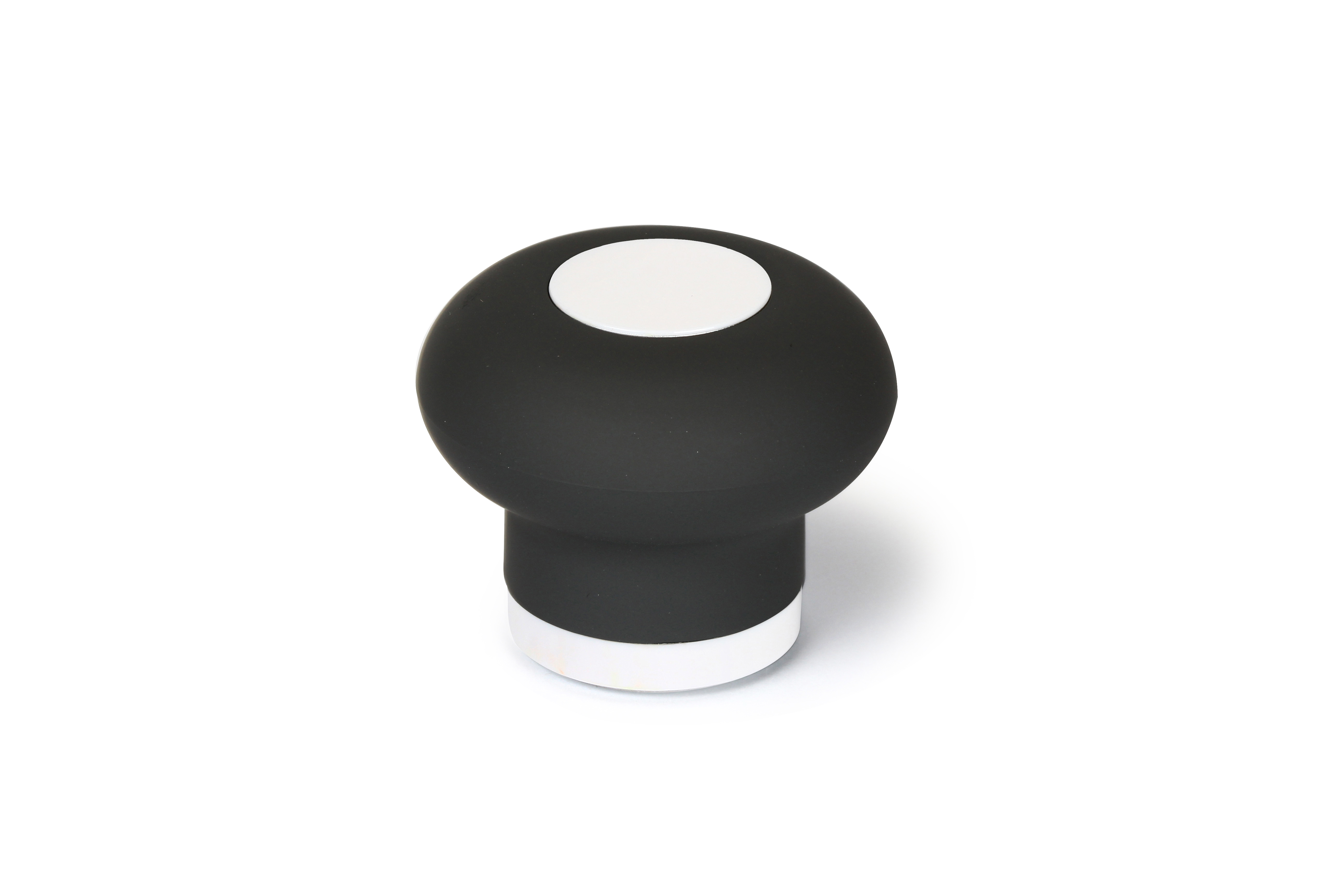 Tope de Puerta | Estilo Decorativo | Protege Paredes y Puertas Frente a Impactos | Fabricado en TPS | Acabado en Antracita - Blanco | Medidas 44*44*36 mm | Sistema de Fijación Adhesivo / Atornillado | 1 Unidad