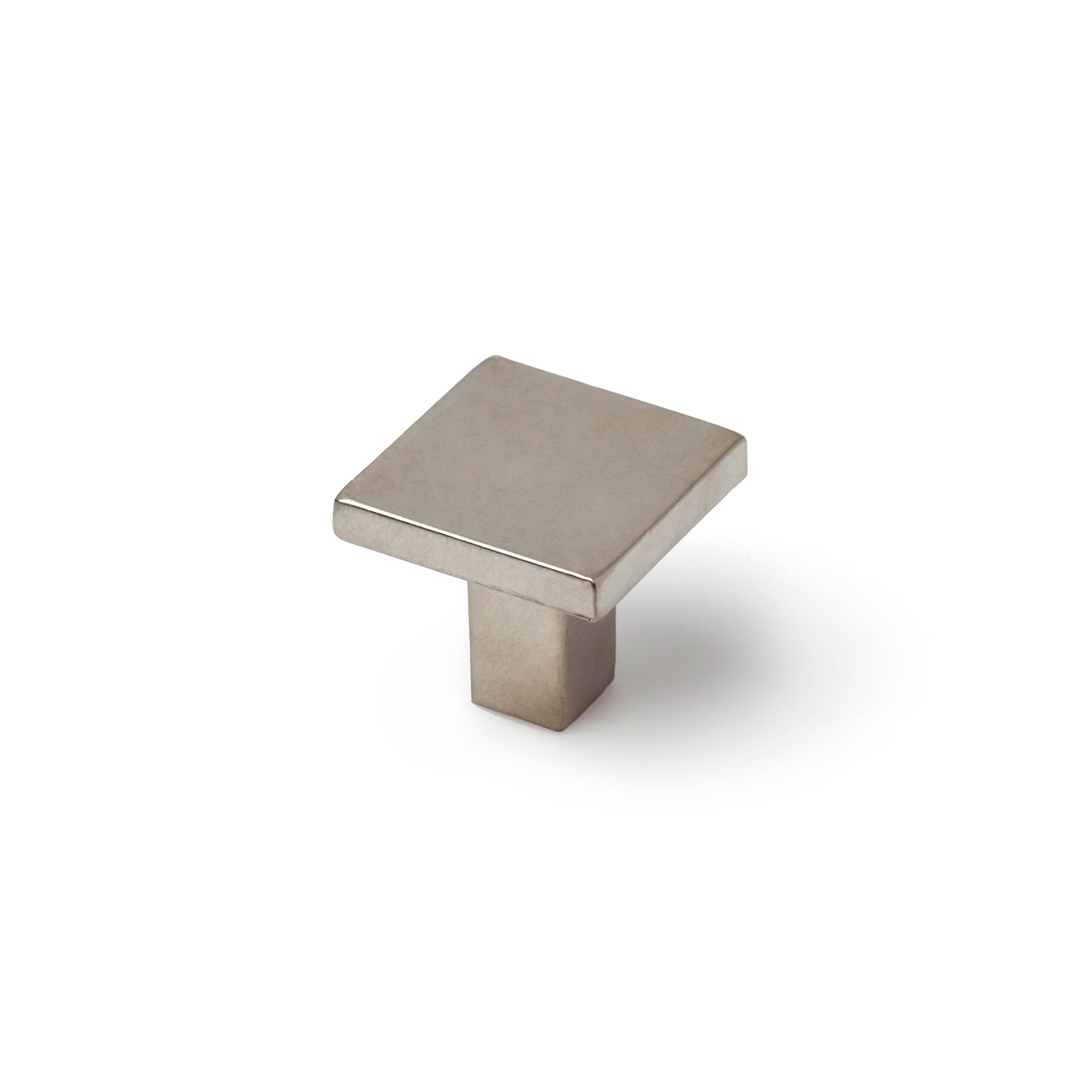 Pomo para Mueble | Estilo Contemporáneo | Fabricado en Zamak | Acabado en Cromo Mate | Medidas 30*30*28 mm | Sistema de Fijación Atornillado | Incluye Tornillos M4 | 4 Unidades