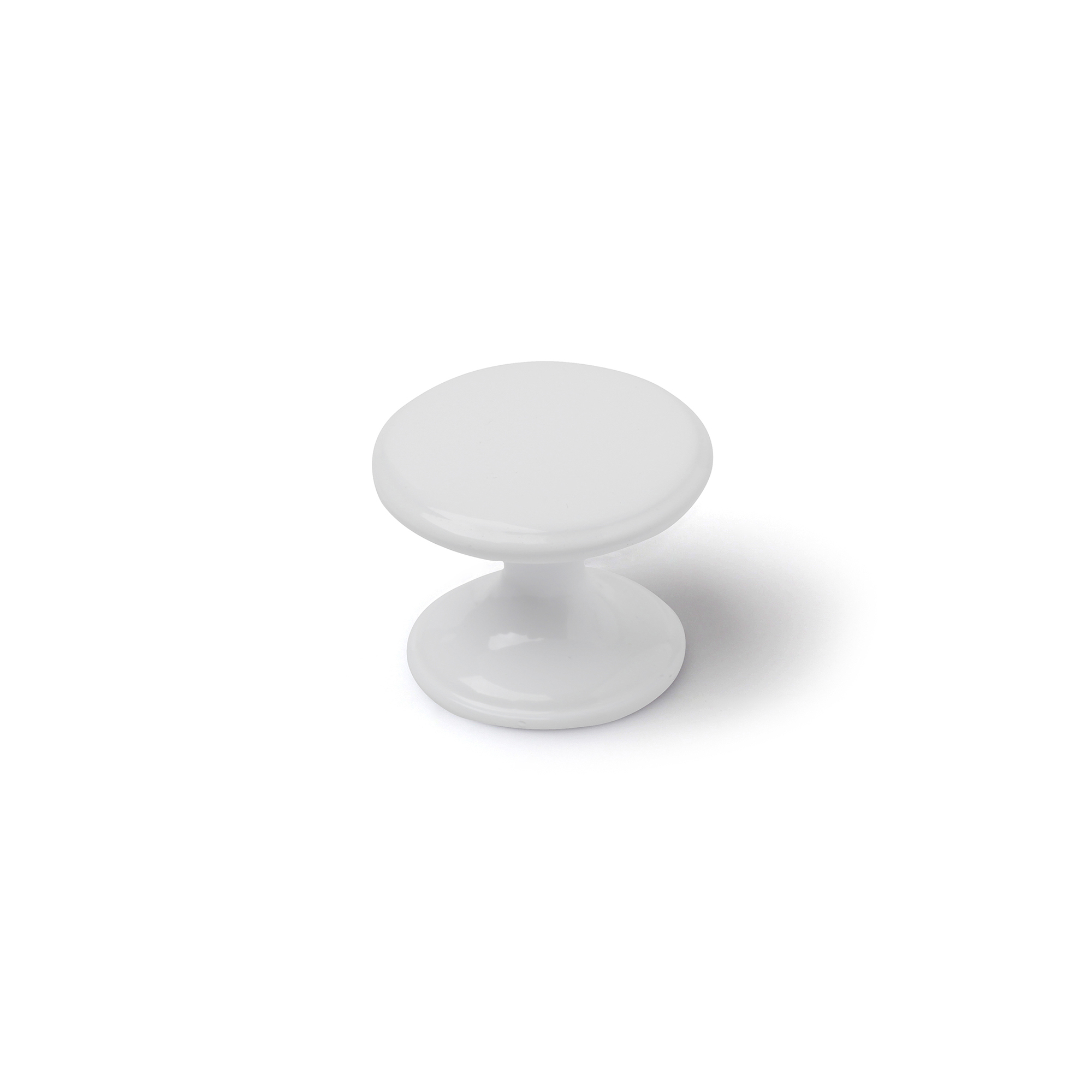 Pomo para Mueble | Estilo Contemporáneo | Fabricado en Zamak | Acabado en Blanco | Medidas 32*32*27 mm | Sistema de Fijación | Incluye Tornillos M4 | 2 Unidades