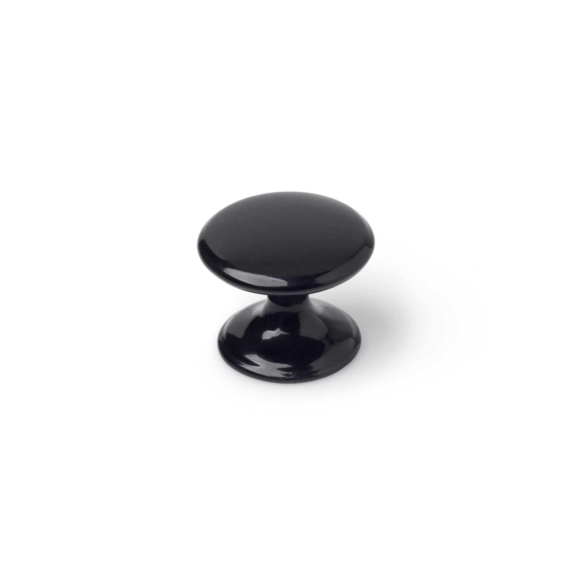 Pomo para Mueble | Estilo Contemporáneo | Fabricado en Zamak | Acabado en Negro | Medidas 32*32*27 mm | Sistema de Fijación | Incluye Tornillos M4 | 4 Unidades