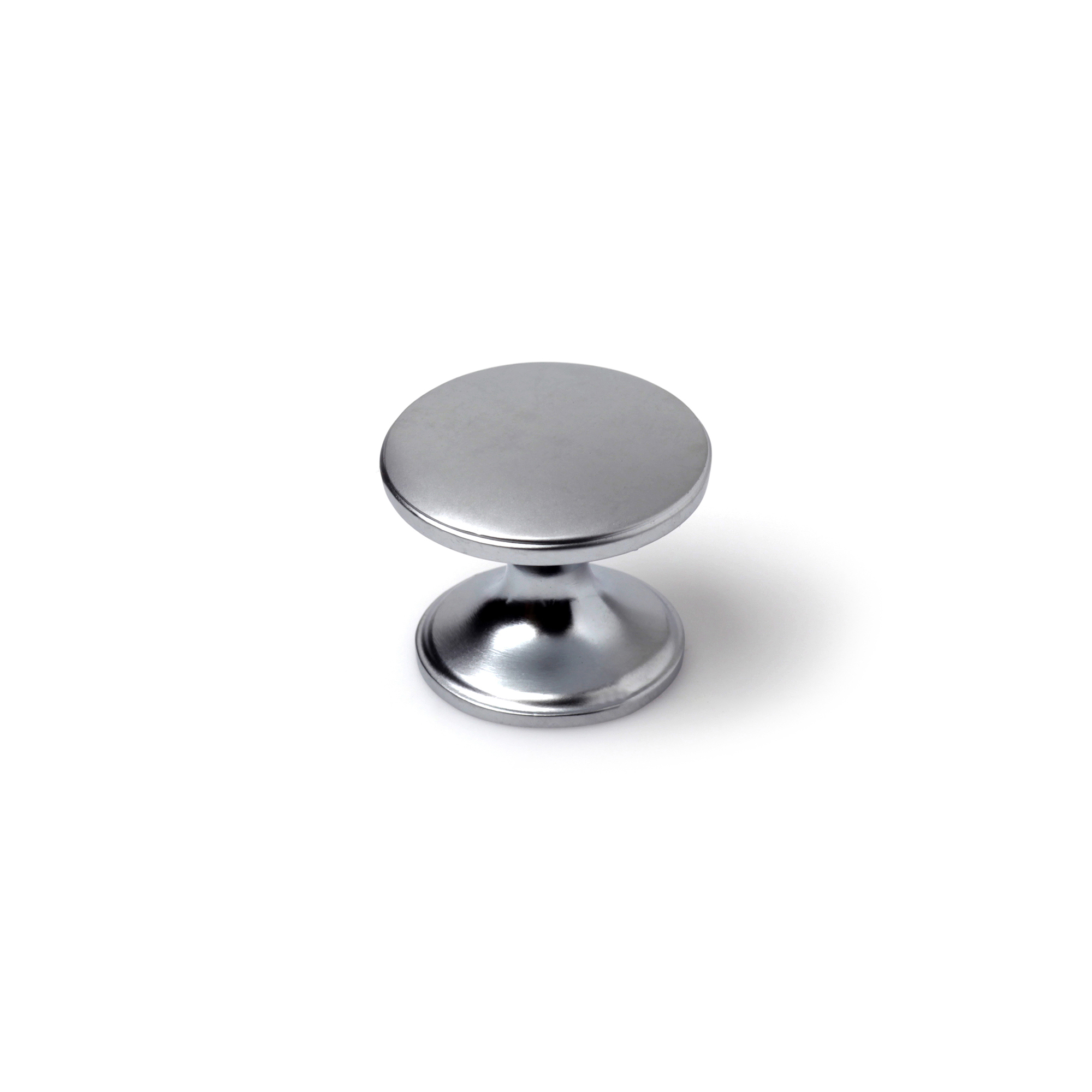 Pomo para Mueble | Estilo Contemporáneo | Fabricado en Zamak | Acabado en Cromo Mate | Medidas 32*32*27 mm | Sistema de Fijación | Incluye Tornillos M4 | 2 Unidades