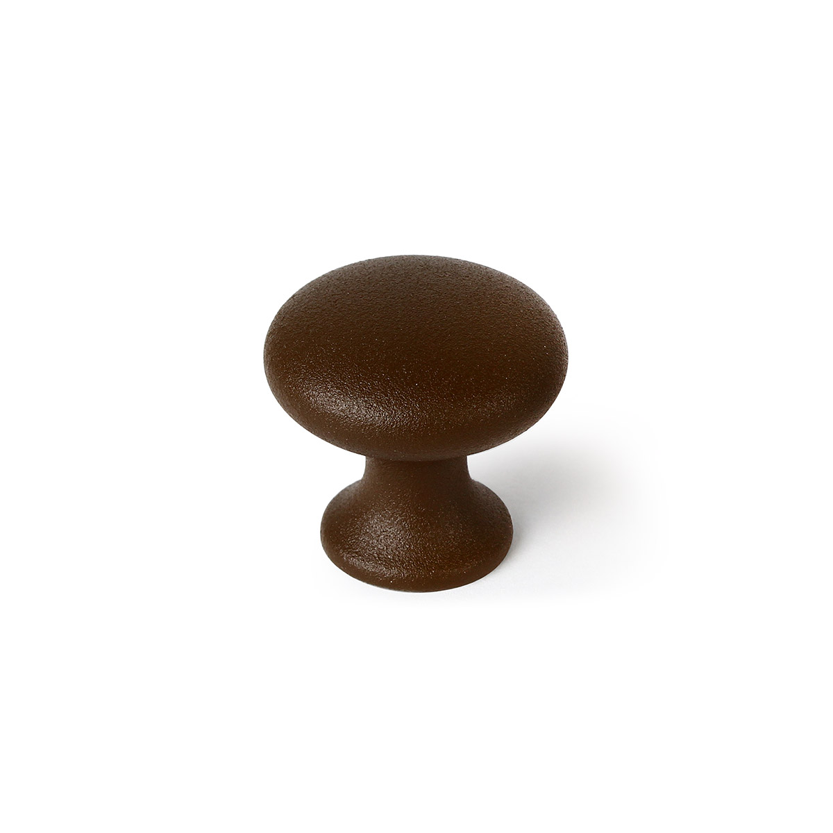 Pomo de zamak con acabado marrón, dimensiones:30x30x30mm y Ø: 30mm