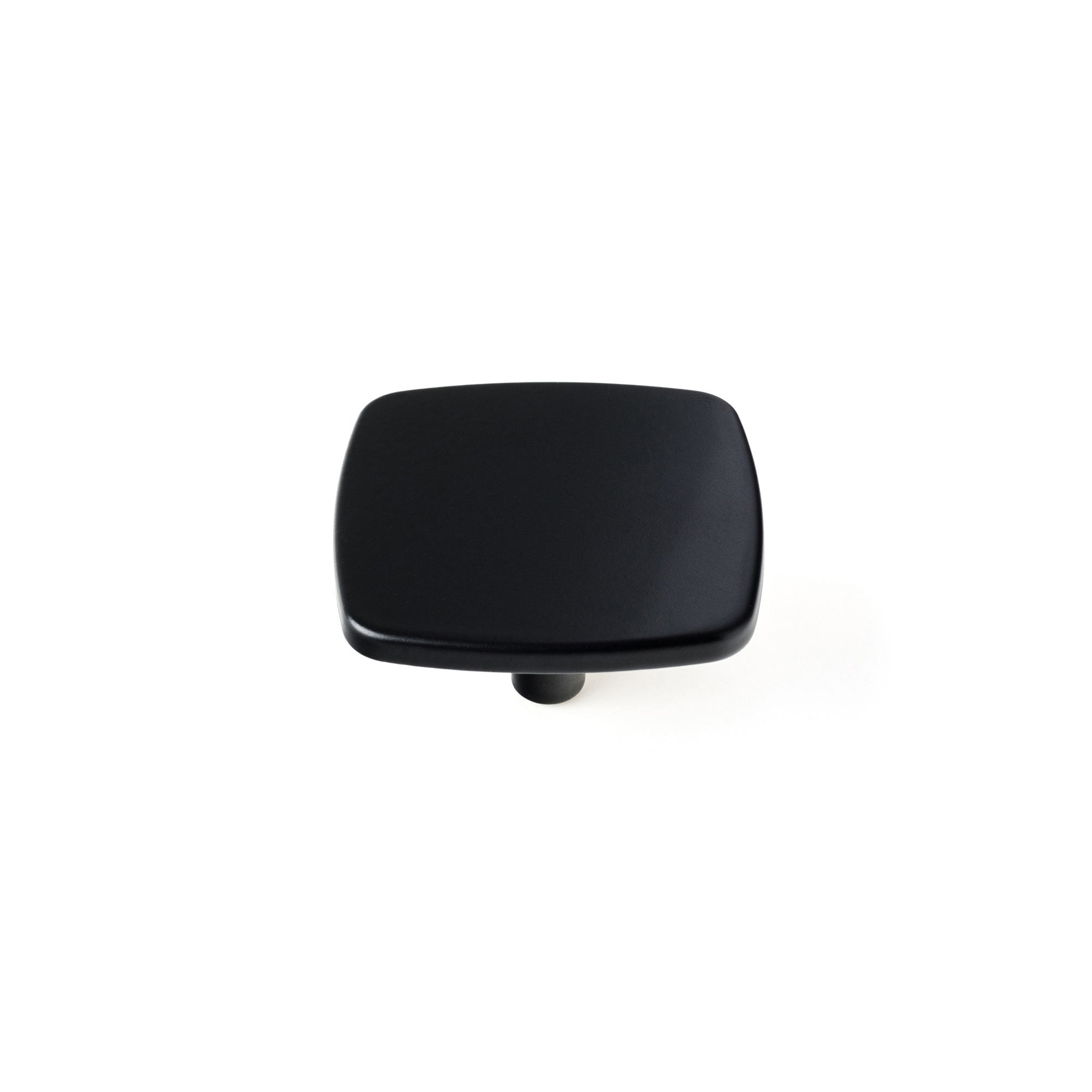 Pomo para Mueble | Estilo Contemporáneo | Fabricado en Zamak | Acabado en Negro Mate | Medidas 42*42*23 mm | Sistema de Fijación Atornillado | Incluye Tornillos M4 | 1 Unidad