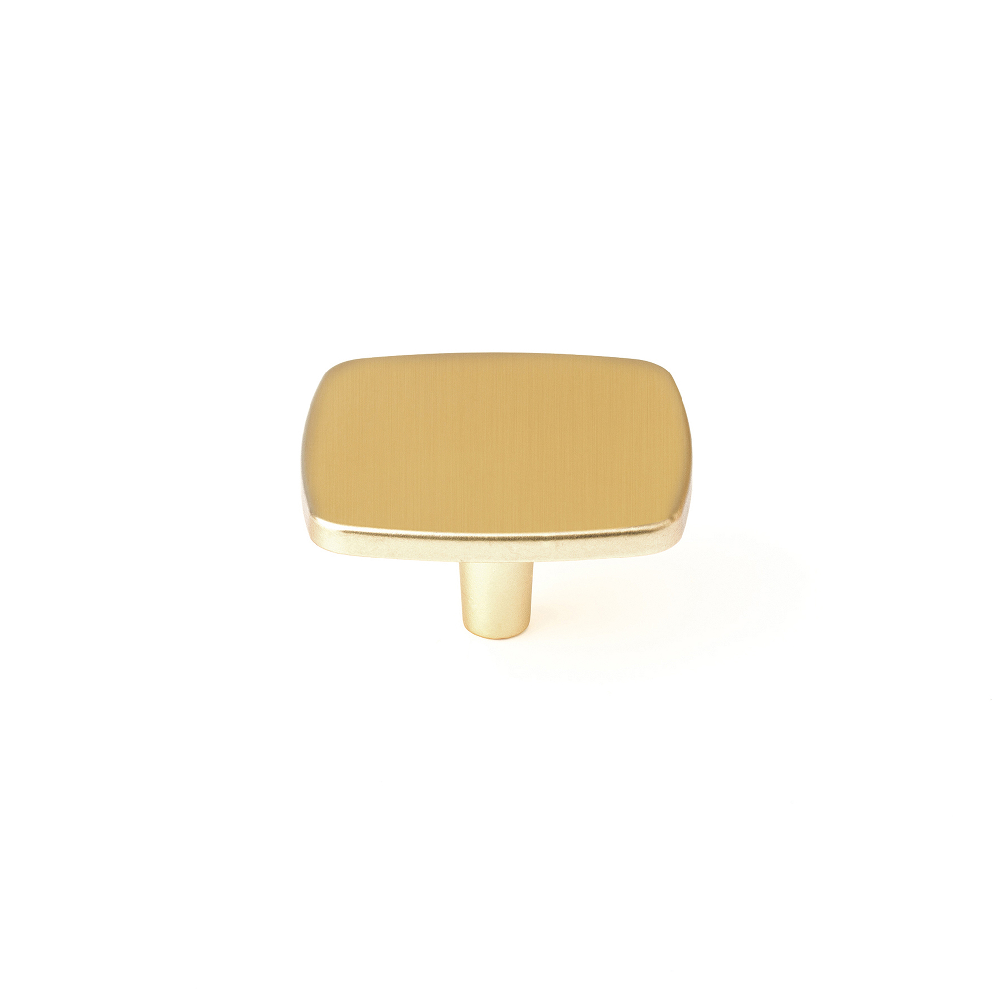 Pomo para Mueble | Estilo Contemporáneo | Fabricado en Zamak | Acabado en Oro mate líquido | Medidas 42*42*23 mm | Sistema de Fijación Atornillado | Incluye Tornillos M4 | 4 Unidades
