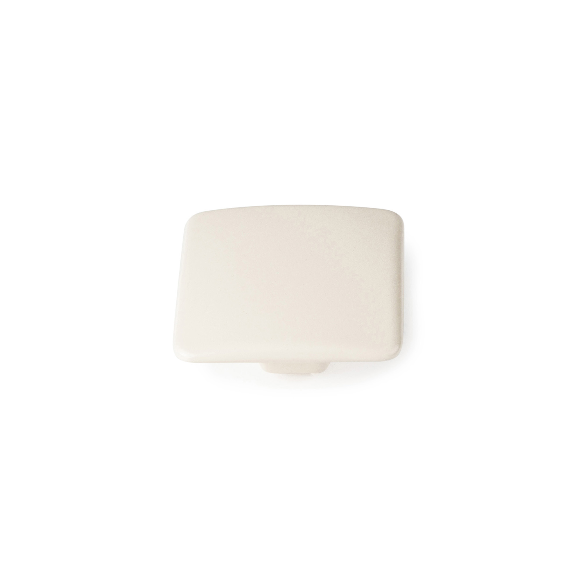 Pomo para Mueble | Estilo Contemporáneo | Fabricado en Zamak | Acabado en Crema | Medidas 37*37*19 mm | Sistema de Fijación Atornillado | Incluye Tornillos M4 | 1 Unidad