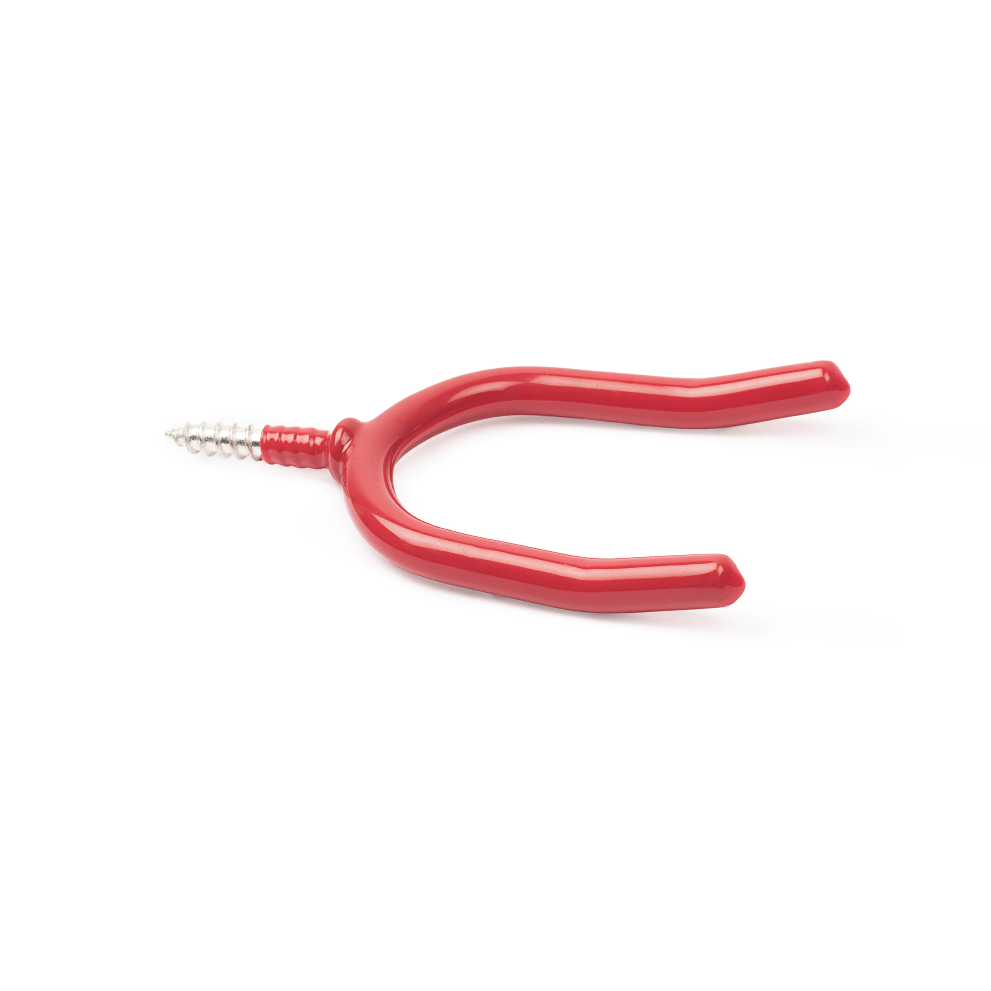 Gancho Multiusos Doble para Colgar en Pared | Fabricado en Acero | Acabado en Rojo | Gran Capacidad de Carga | Medidas 53*11*100 mm | Sistema de Fijación Colgable | 1 Unidad